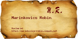 Marinkovics Robin névjegykártya